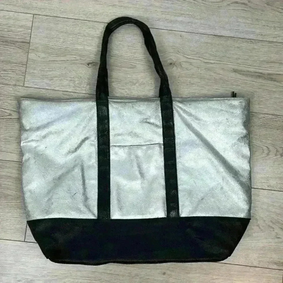 Victoria's Secret Weekender Silver Tote Bag - Picture 4 of 10